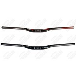แฮนด์ยก FSA SL-K LOW RISER MTB Carbon Handlebar, สูง 18MM, กว้าง 740MM, สีดำ/แดง,และ ดำ/เทา