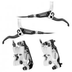 ชุดดิสเบรค ALIVO หน้า/หลัง (มือเบรค BL-M445/ก้ามเบรค BR-M447) สีขาวและสีดำ