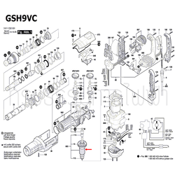 ทุ่น สว่านสกัดโรตารี่ Bosch บอช GSH 9 VC Pn.1614010267 (แท้-สั่ง)