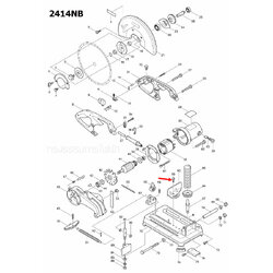 HEX BOLT M10X2 เครื่องตัดเหล็ก Makita มากีต้า 2414 [#74], 2414NB [#59] Pn.265201-9 (แท้) ##