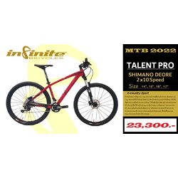 จักรยานเสือภูเขา INFINITE TALENT PRO 2x10sp SHIMANO XT Rock Shox Recon Gold RL พร้อมรีโมตล็อค 2022