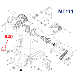 น็อตยึดสปริง กบไฟฟ้า Maktec-มาคเทค MT111 #40 Pn.265150-0 (แท้) ##