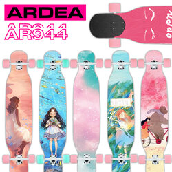 ARDEA AR944 Longboard ลองบอร์ด วัสดุไม้ Maple 8 ชั้น (Truck สีขาว) ลายน่ารักๆ