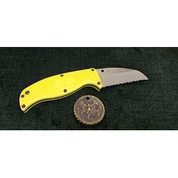 Spyderco Enuff Knife H1 Sheepsfoot Fixed Blade Yellow