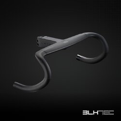 แฮนด์เสือหมอบคาร์บอน BLKTEC รุ่น R8 Road Bike Handlebar Integrated Aero Dynamic วัสดุคาร์บอน รองรับ Switch สำหรับ Shimano Di2 (Climbing Switch)
