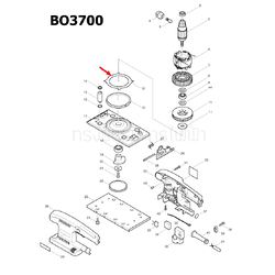 PLATE เครื่องขัดกระดาษทราย Makita BO3700 [#12] Pn.344832-8 (แท้) ##