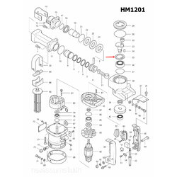 RETAINING RING แย้ก Makita มากีต้า HM1201 [#35] Pn.Z032-3009 (แท้) ##