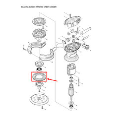 BRAKE RING เครื่องขัดกระดาษทรายกลม 5 นิ้ว Makita BO5031, MT924 [#31] Pn.424131-5 (แท้) ##(*)