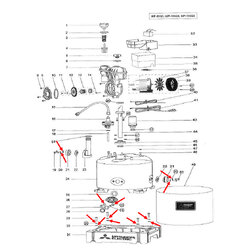 วอซเซอร์ 8 ปั๊มน้ำ มิตซู WP-85, WP-105, WP-155, WP-205, WP-255, WP-305, WP-355, WP-405, EP-155, EP-205, EP-255, EP-305, EP-355, EP-405, CP-255, CP-405, IP-505 Pn.H04302E01 (ราคา/ชิ้น-) (แท้)