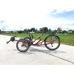 จักรยานนอนปั่น MOTRIKE Recumbent Bicycle Trikes BIKE, พับได้ 3 wheel 27สปีด, M-009, MY2025