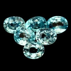 เพทายสีฟ้าทะเล (Zircon) 6.30 กะรัต 11 ชิ้น (0379)