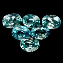 เพทายสีฟ้าทะเล (Zircon) 9.10 กะรัต 22 ชิ้น (0382)