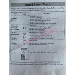 Error Code เครื่องซักผ้า ชาร์ป-Sharp