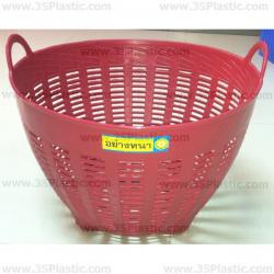 เข่งพลาสติกหูเหลี่ยม เบอร์5 Ø 44.0 x 35.5 สีทึบ