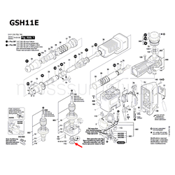 ฝาปิด แย้ก Bosch บอช GSH11E [#115] Pn.1610508027 (แท้-สั่ง)