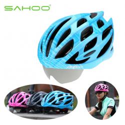 หมวกจักรยาานมีแว่น Sahoo Helmet with Goggles รุ่น 91928(1 เลนส์+1 เลนส์เสริมสีชา)