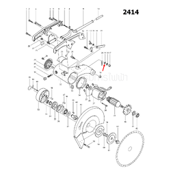 FLAT WASHER 6 แท่นตัดไฟเบอร์ Makita มากีต้า 2414 [#19, #88] ราคา/ชิ้น- Pn.253011-6 (แท้) ##
