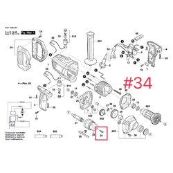 สกรูหัวฝัง Bosch บอช GBM1600RE [#34] Pn.1619PA3305 (แท้-สั่ง)