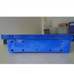 สินค้า ทำชื่อผิด มีรอย hot stamp ไม่มีผลกับการใช้งาน ลังโปร่ง ขนาด 35.5 x 53 x 14.5 cm. เกรด A HDPE เบอร์ 412