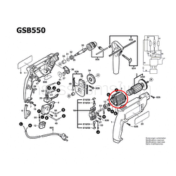 ฟิลคอยล์ สว่านกระแทก Bosch บอช GSB 550, GSB 550 RE Pn.2604220562 (แท้)##