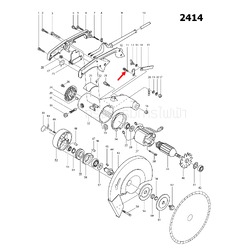 PAN HEAD SCREW M6X20 แท่นตัดไฟเบอร์ Makita 2414 [#11] Pn.911334-5 (แท้) ##
