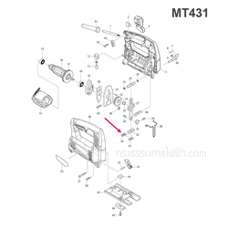 SEAL PLATE เลื่อยจิ๊กซอว์ มาคเทค-Maktec MT431 [#35] Pn.344686-3 (แท้) ##