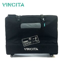 VINCITA B132TD-BL กระเป๋าจักรยานพับ 20 นิ้ว รุ่นสี่ล้อ กระเป๋าใส่จักรยานพับ 20 นิ้ว บุโฟม 5 มิล พับเก็บได้