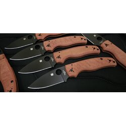 Spyderco Shaman Orange Micarta Black M390