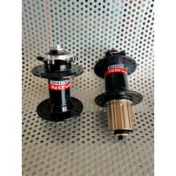 NOVATEC ดุมดิสหน้า-หลัง MTB, D041SB + D032SB-SA, รุ่น 6 รู, 36H, 9-11 Spd, สีดำ, มีกล่อง