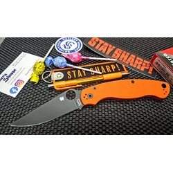 Spyderco C36GPORBK2 Military 2 - 4.0" Black DLC CTS-XHP Blade - Orange G-10 Handle w/Compression Lock - CUTLERY SHOPPE EXCLUSIVE