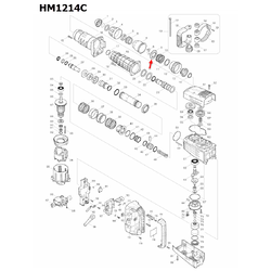 SPRING GUIDE เครื่องสกัดคอนกรีต Makita มากีต้า HM1214C [#9] Pn.346015-6 (แท้) ##