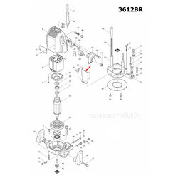 บังสะเก็ด เราท์เตอร์ (Router) Makita-มากีต้า 3612BR [#36] Pn.410128-0 (แท้) ##