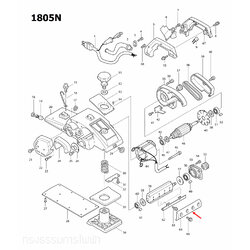 ฝาปะกับ กบไสไม้ไฟฟ้า Makita มากีต้า 1805N [#64] Pn.345027-6 (แท้) ##
