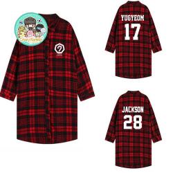 เสื้อคลุมตัวยาวลายสก็อต GOT7