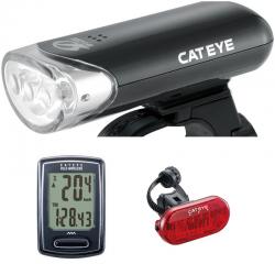 CATEYE ชุดแคทอาย KIT SET GS17, 3 ชิ้น, กะไมล์ VELO ไร้สาย (EL135/ LD135/ VT230W)