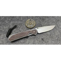 Chris Reeve Small Sebenza 31 lnlay LH Drop Point Natural Canvas Micarta Glass Blasted CPM Magnacut(มือซ้าย)