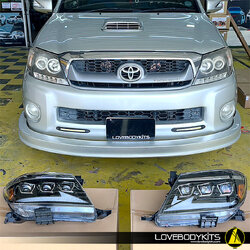 รีวิวงานติดตั้ง ไฟหน้า GR V2 : VIGO 2005-2011