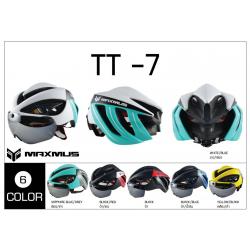 หมวกจักรยาน MAXMUS TT-7 แส่นติดหมวก (มีแว่น 2 ชิ้นเลนส์ดำ+ปรอท)