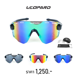 แว่นกันแดด แว่นปั่นจักรยาน LEOPARD SPORT 1 SMOKE LENS Cycling Sunglasses 2020