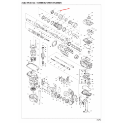 แหวนสปริง 25 สว่านโรตารี่ 2 ระบบ Makita HR4013C [#2] Pn.233948-3 (แท้) ##