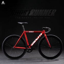 Ghostrunner Delta Fixed Gear Bike | Lightweight 9.8kg Aluminum Frame | Red, Black, White | 52cm Size