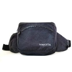Vincita B208C กระเป๋าคาดเอว Nick Waist Bag | ผ้า CORDURA® กันน้ำ | YKK Zipper | เบาพิเศษ | 1 Main Compartment + Small Pocket | สีดำเรียบหรู