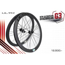 New Ultrateam Discbreak G3 ล้อหมอบดิส ล้อคาร์บอน ขอบสูง 50/50มม. ขอบอ้วน 25มม. ยางงัด ลูกปืน power bearing