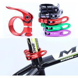 รัดหลักอาน RISK alloy Quick release seatPOST clamps 31.8,34.9mm. ,K92 แบบปลดเร็ว