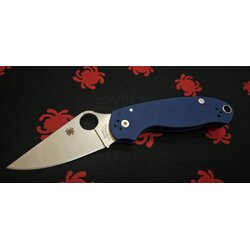 Spyderco Para 3 Knife Cobalt Blue G-10 (3" Satin CPM SPY27)