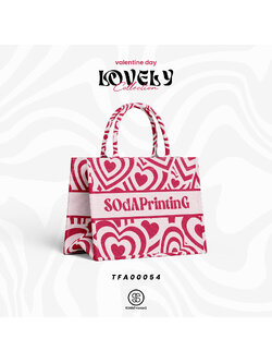 Mini Book tote bag Lovely Collection รหัส TFA00054 #ใส่ชื่อได้ #SOdAbag #SOdAPrintinG