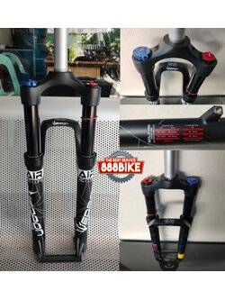 โช็คลมจักรยานWEPON รุ่นขนาด9x100mm. คอตรงสำหรับล้อ29mm. ช่วงยุบ120mm. stanchions:34mm. Alloy Outer LEG: 38mm. Magnessuim