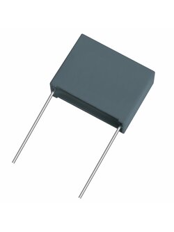 ฟิล์มคาปาซิเตอร์ Metallized Polyester Film 0.1uF 280Vac ±10% 100°C ระยะห่างขา 15.0mm