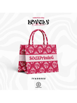 Mini Book tote bag Lovely Collection รหัส TFA00055 #ใส่ชื่อได้ #SOdAbag #SOdAPrintinG