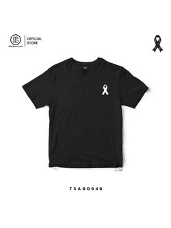 เสื้อยืด Black & White ริบบิ้นแสดงความไว้อาลัย รหัส TSA00646-TSA00647 (C32) #SOdAPrintinG